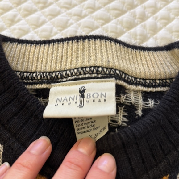 Nani Bon of Italy Vintage Sweater Size 52 quilt pattern wool vintage - Picture 2 of 8